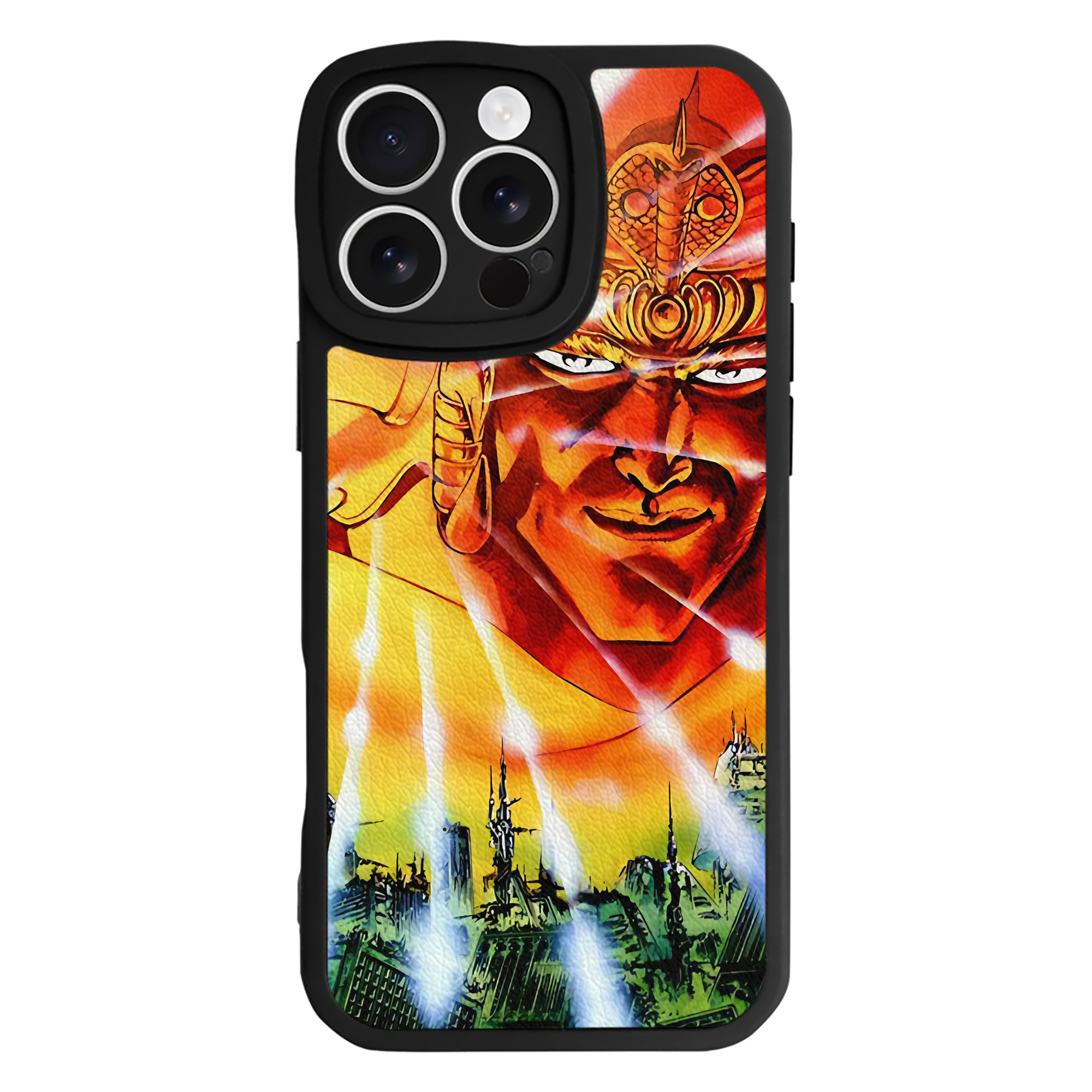 （画像用） 北斗の拳 Fist of the North Star 【iPhone 16シリーズ対応】シリコンスマホケース（レザー調） 材質：シリコン